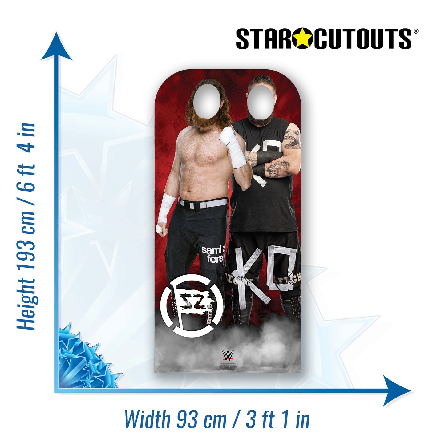 SC4364 Owens and Zayn WWE Stand In Cardboard Cut Out Height 193cm - mycardboardcutout