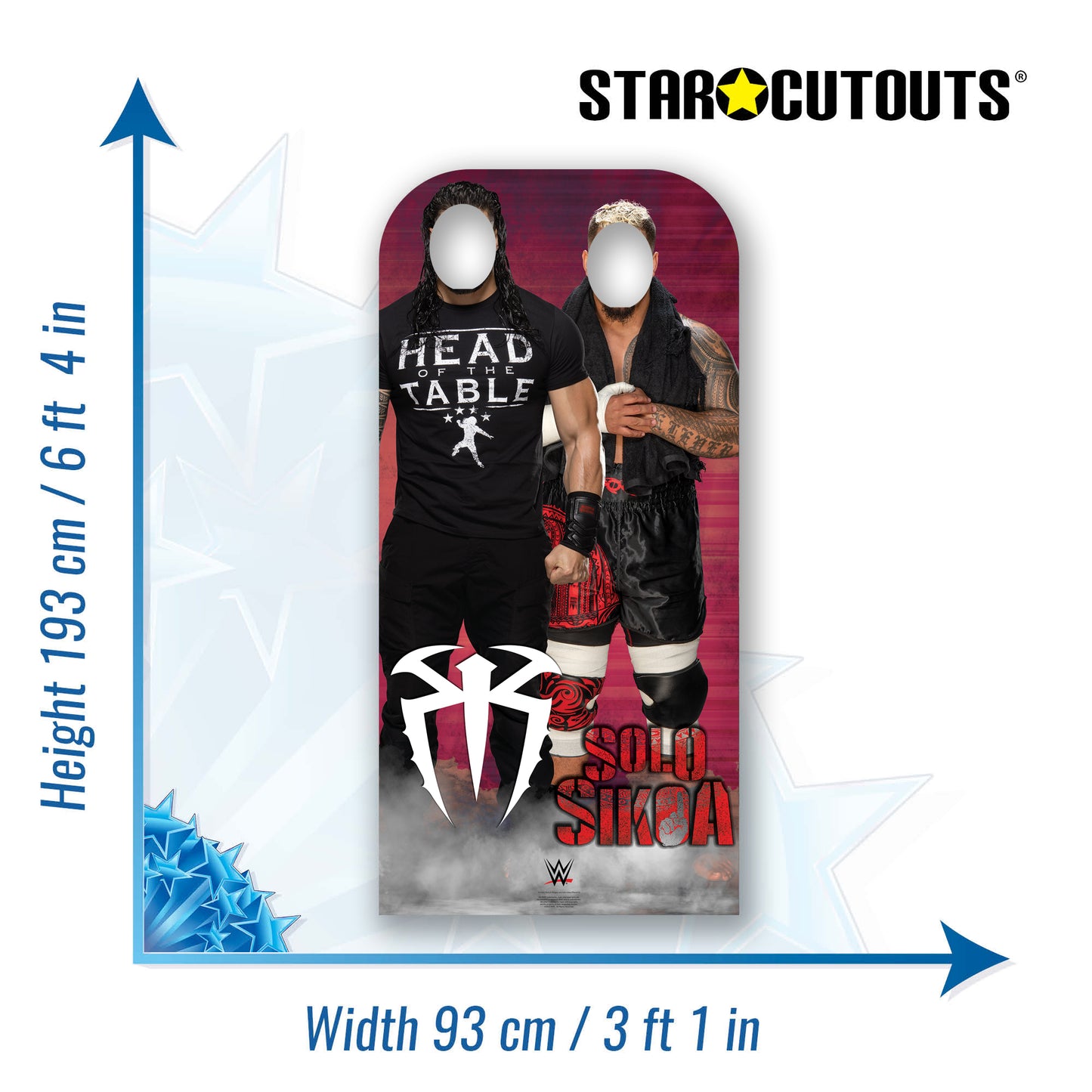 SC4365 Reigns and Sikoa WWE Stand In Cardboard Cut Out Height 193cm - mycardboardcutout