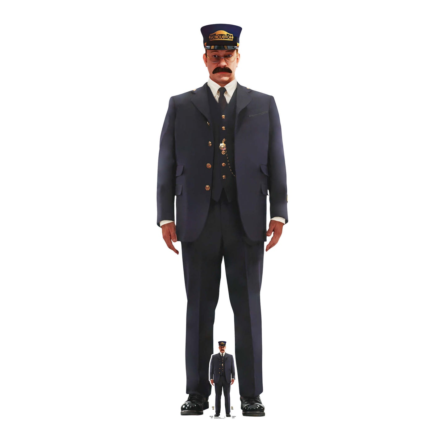 SC4379 Conductor Polar Express Cardboard Cut Out Height 184cm - mycardboardcutout