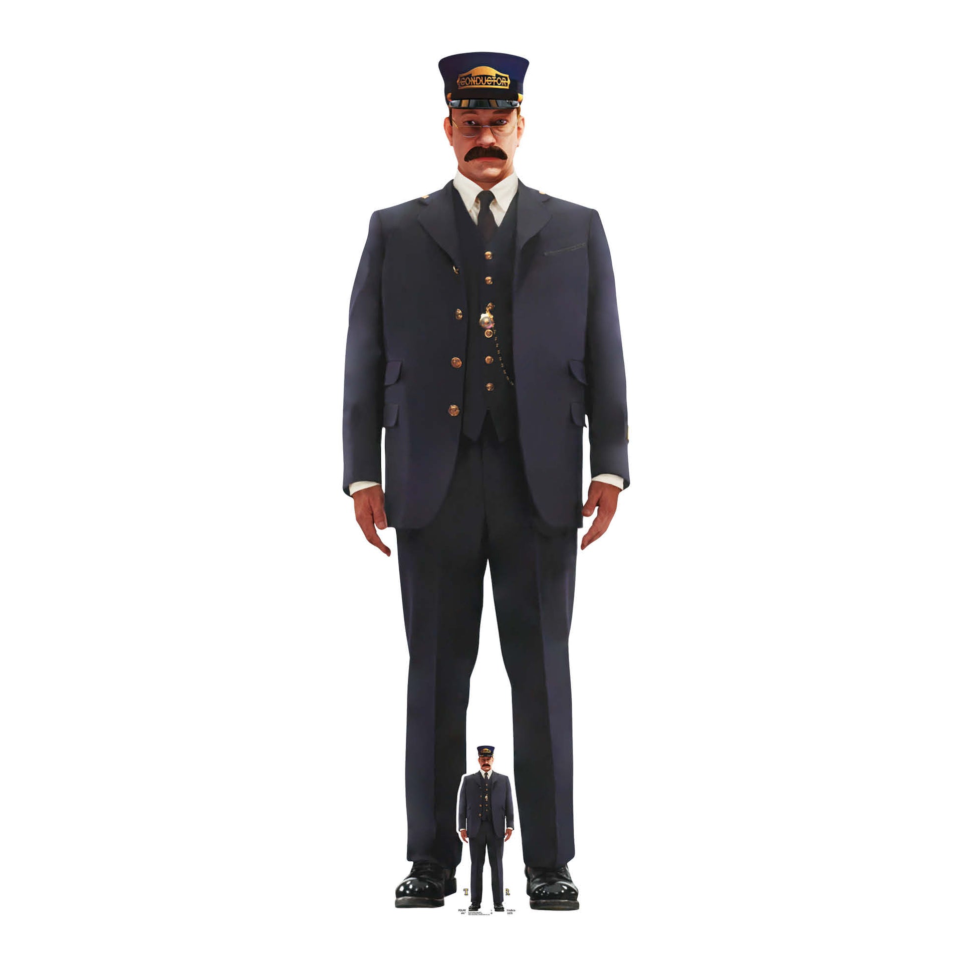 SC4379 Conductor Polar Express Cardboard Cut Out Height 184cm - mycardboardcutout