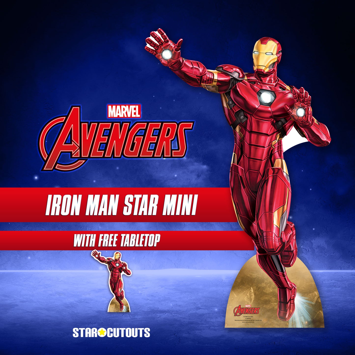 SC4389 Iron Man Star Mini Cardboard Cut Out Height 94cm