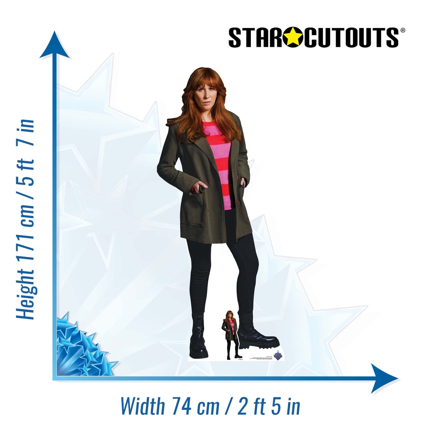 SC4390 Donna Noble Doctor Who Cardboard Cut Out Height 171cm - mycardboardcutout