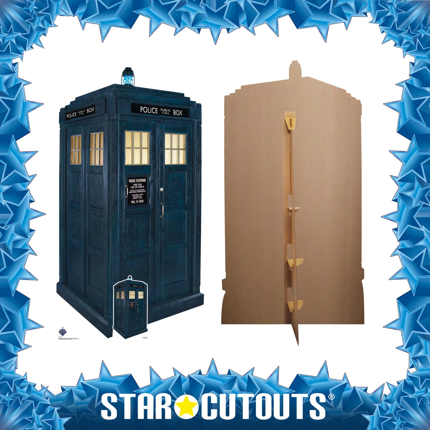 SC4391 TARDIS Police Box Doctor Who Cardboard Cut Out Height 173cm - mycardboardcutout
