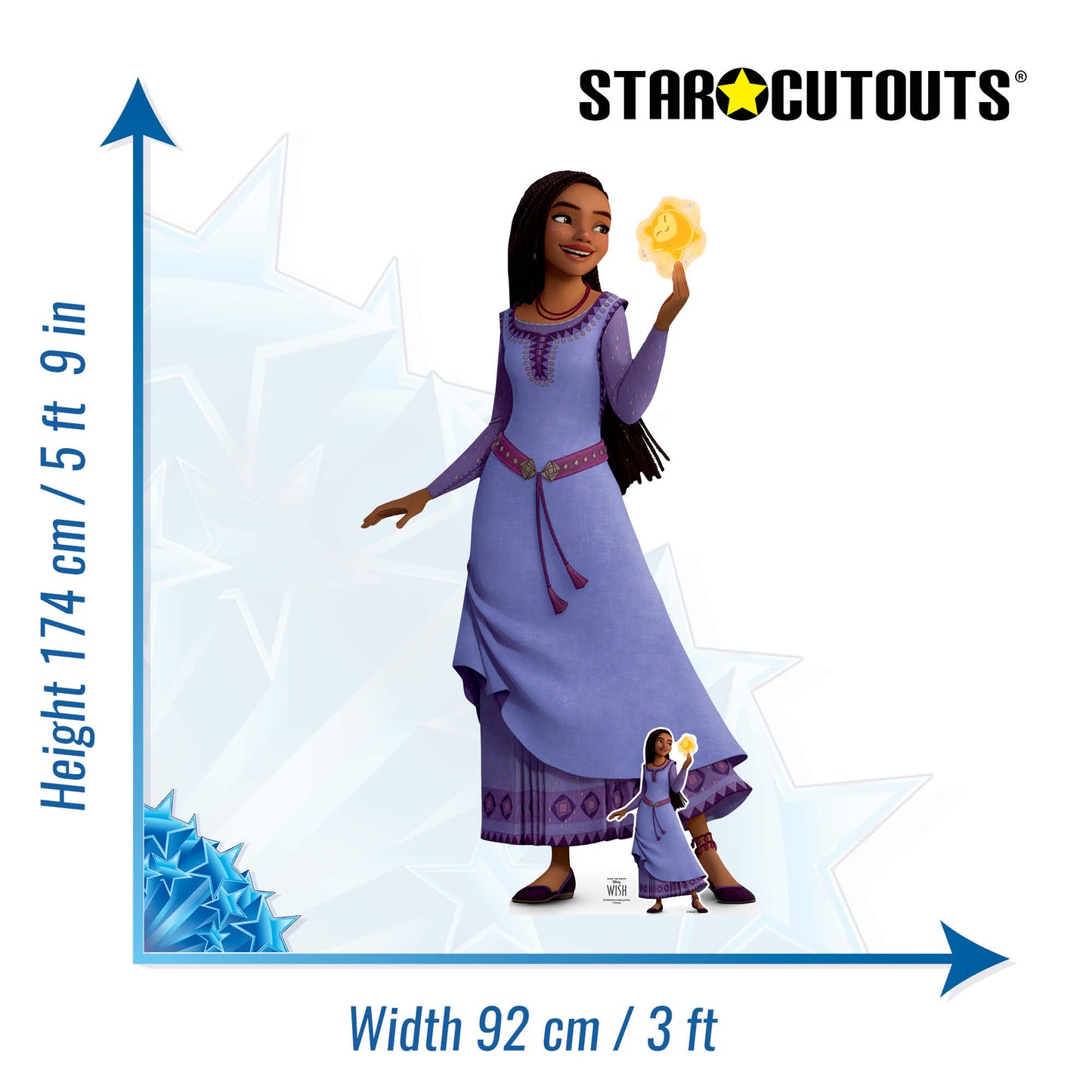 SC4399 Asha Legend of the Wishing Star WISH Cardboard Cut Out Height 174cm