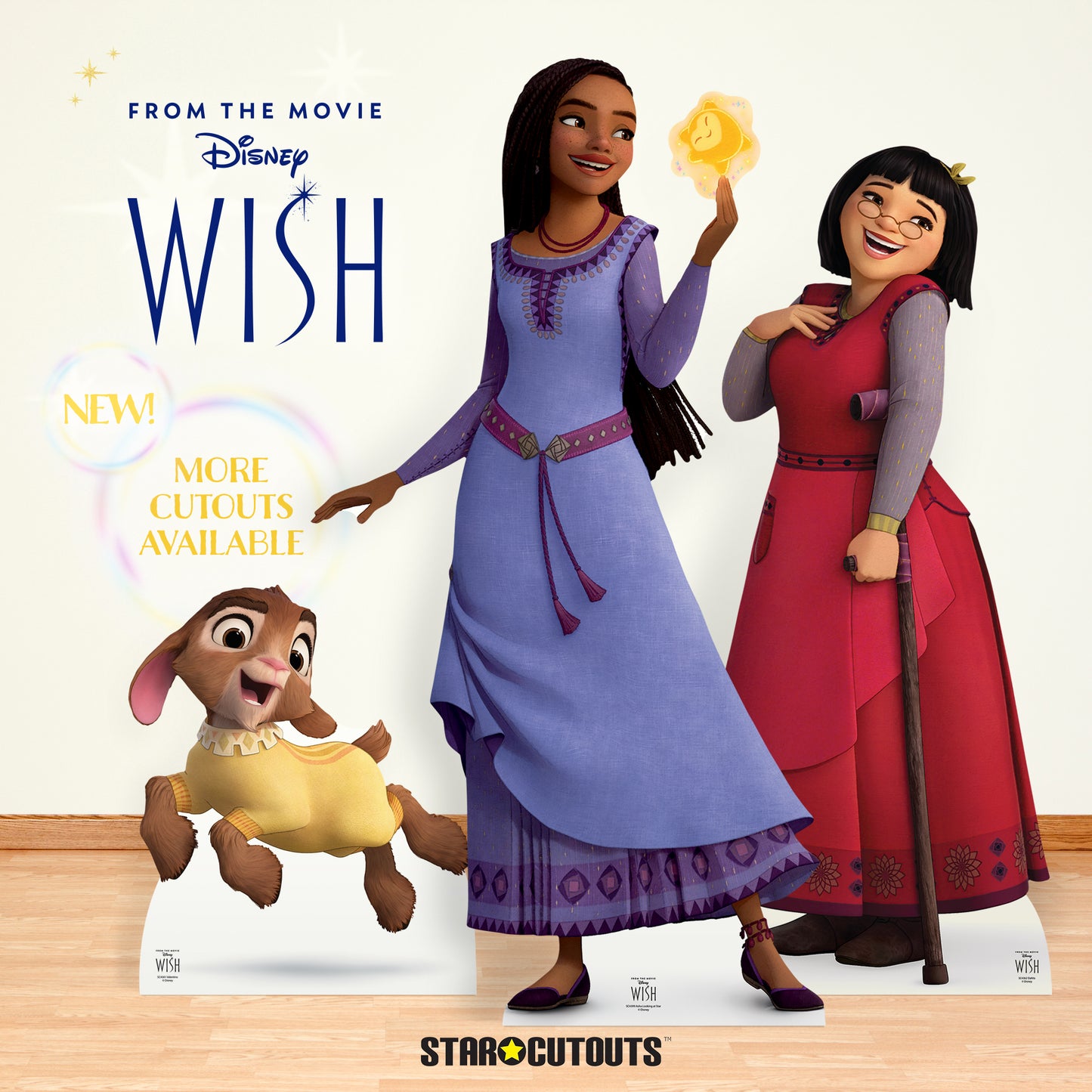 SC4399 Asha Legend of the Wishing Star WISH Cardboard Cut Out Height 174cm