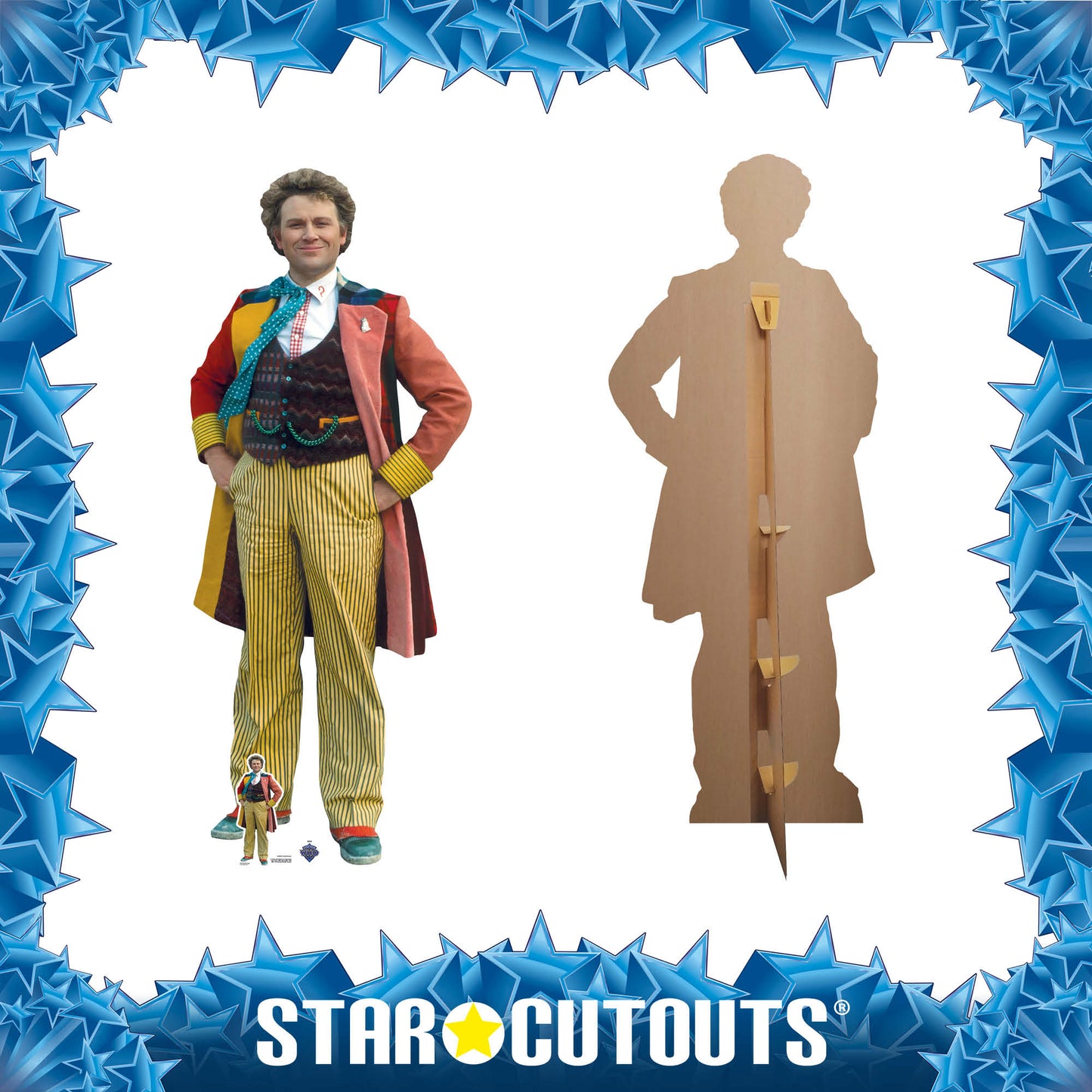SC4400 The Sixth Doctor Incarnation Colin Baker Cardboard Cut Out Height 183cm - mycardboardcutout