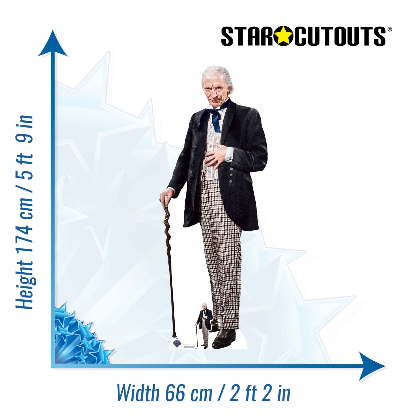 SC4401 First Doctor William Hartnell Cardboard Cut Out Height 174cm - mycardboardcutout