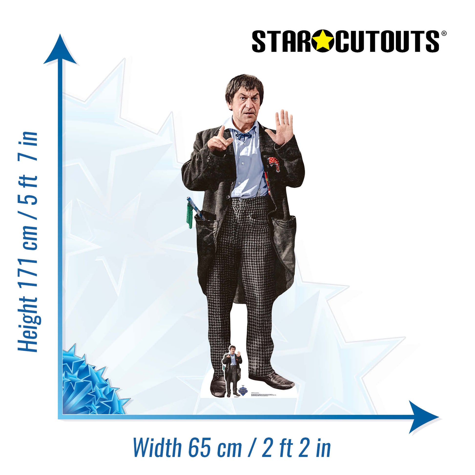 SC4402 Second Doctor Patrick Troughton Cardboard Cut Out Height 171cm - mycardboardcutout