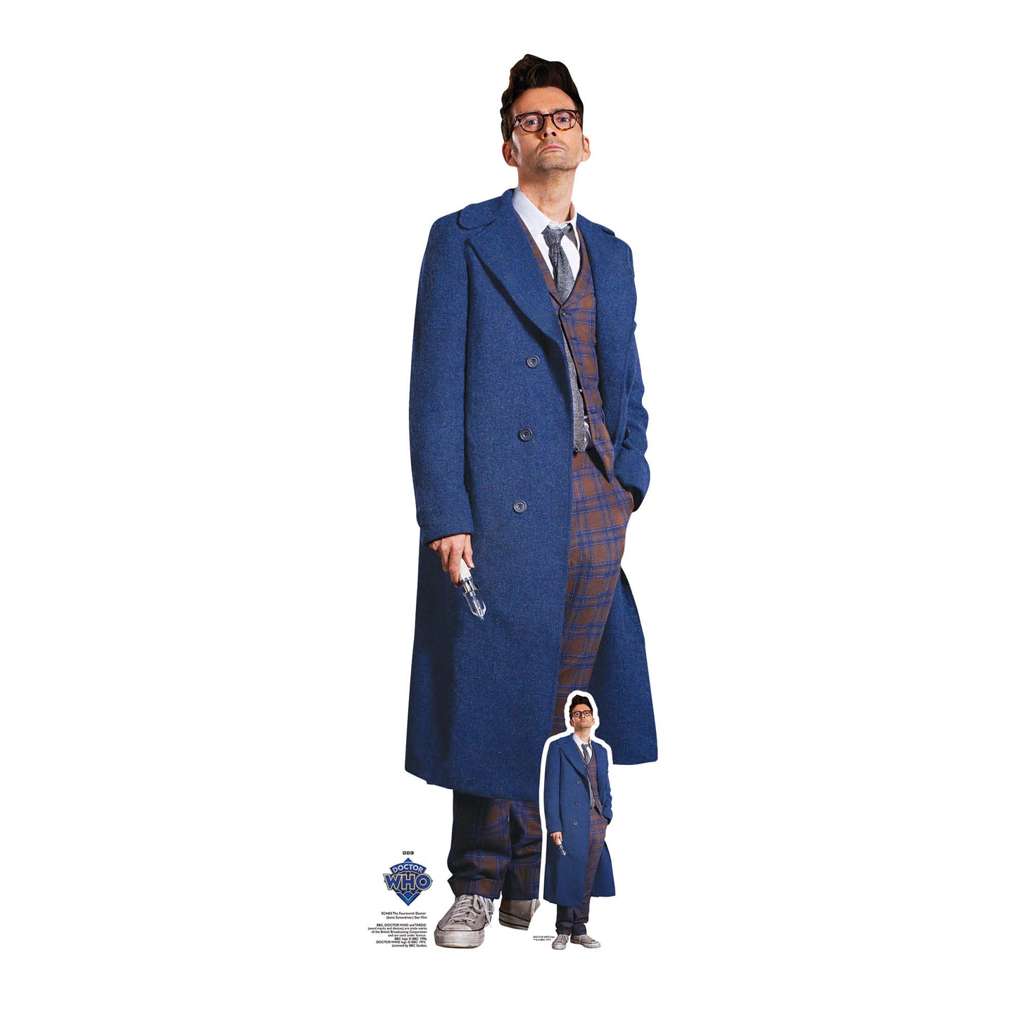 SC4403 14th Doctor Who Sonic Screwdriver David Tennant  Star Mini Cardboard Cut Out Height 93cm