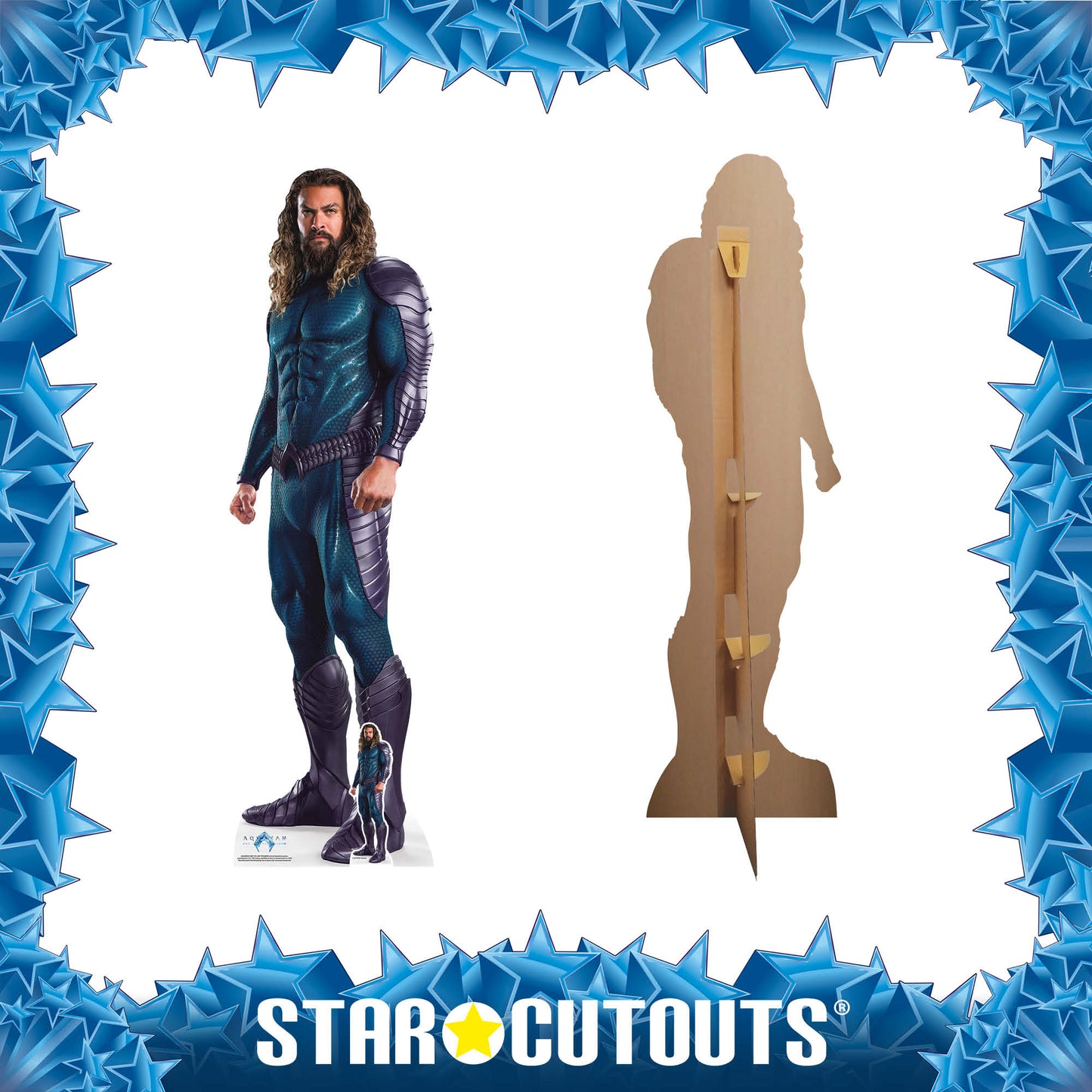 SC4407 Aquaman Blue Suit Jason Momoa Cardboard Cut Out Height 192cm - mycardboardcutout