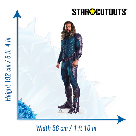 SC4407 Aquaman Blue Suit Jason Momoa Cardboard Cut Out Height 192cm - mycardboardcutout
