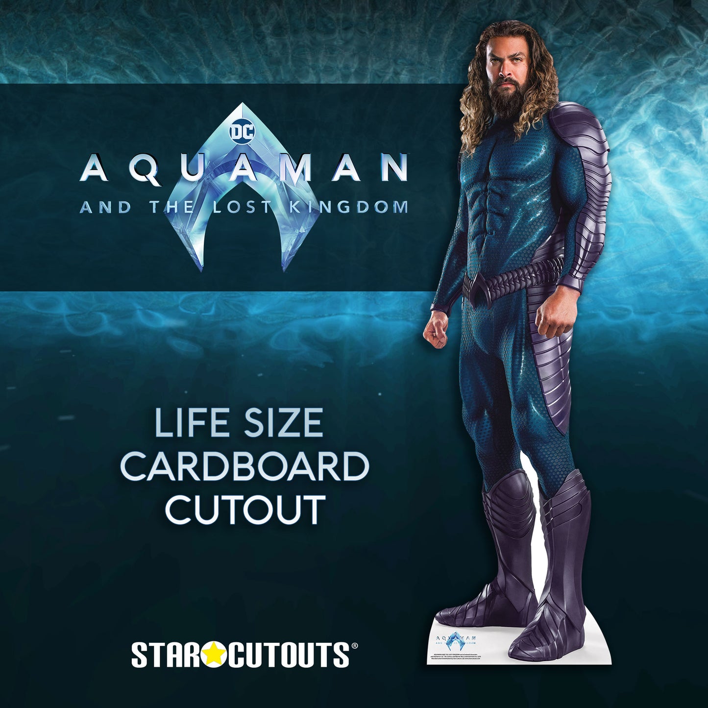 SC4407 Aquaman Blue Suit Jason Momoa Cardboard Cut Out Height 192cm - mycardboardcutout