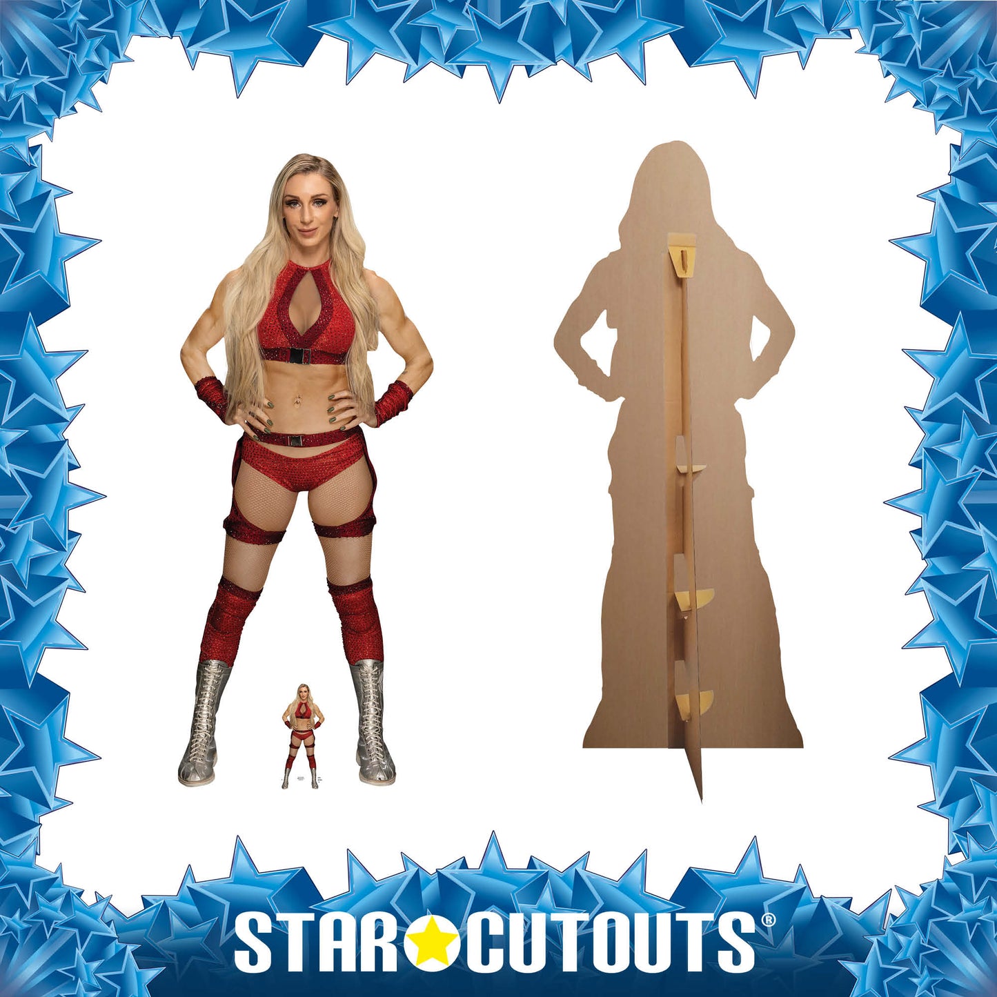 SC4429 Charlotte Flair Red Cardboard Cut Out Height 179cm - mycardboardcutout