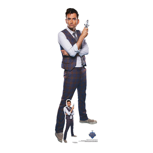 SC4433 14th Doctor Who Waistcoat Star Mini David Tennant  Cardboard Cut Out Height 93cm