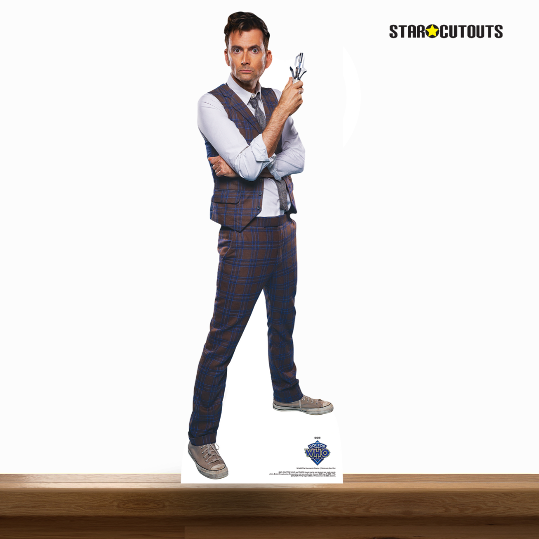 SC4433 14th Doctor Who Waistcoat Star Mini David Tennant Cardboard Cut Out Height 93cm - mycardboardcutout