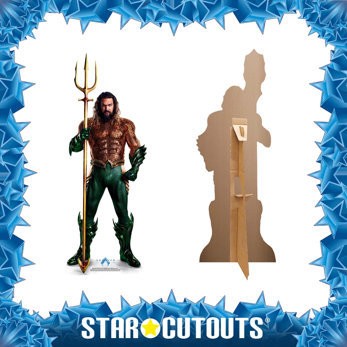 SC4434 Aquaman Lost Kingdom Jason Momoa Star Mini Cardboard Cut Out Height 93cm - mycardboardcutout