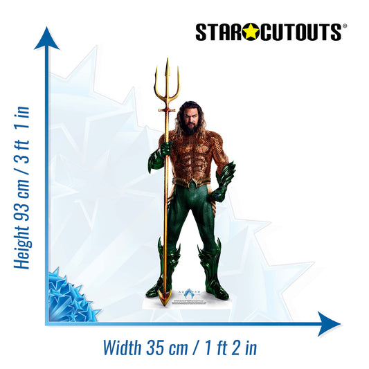 SC4434 Aquaman Lost Kingdom Jason Momoa Star Mini Cardboard Cut Out Height 93cm - mycardboardcutout