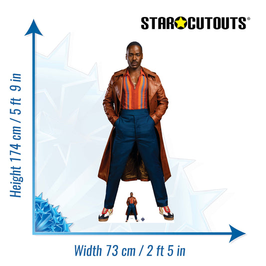 SC4435 Ncuti Gatwa  - The Fifteenth Doctor - Doctor Who - First Look Cardboard Cut Out Height 174cm - mycardboardcutout