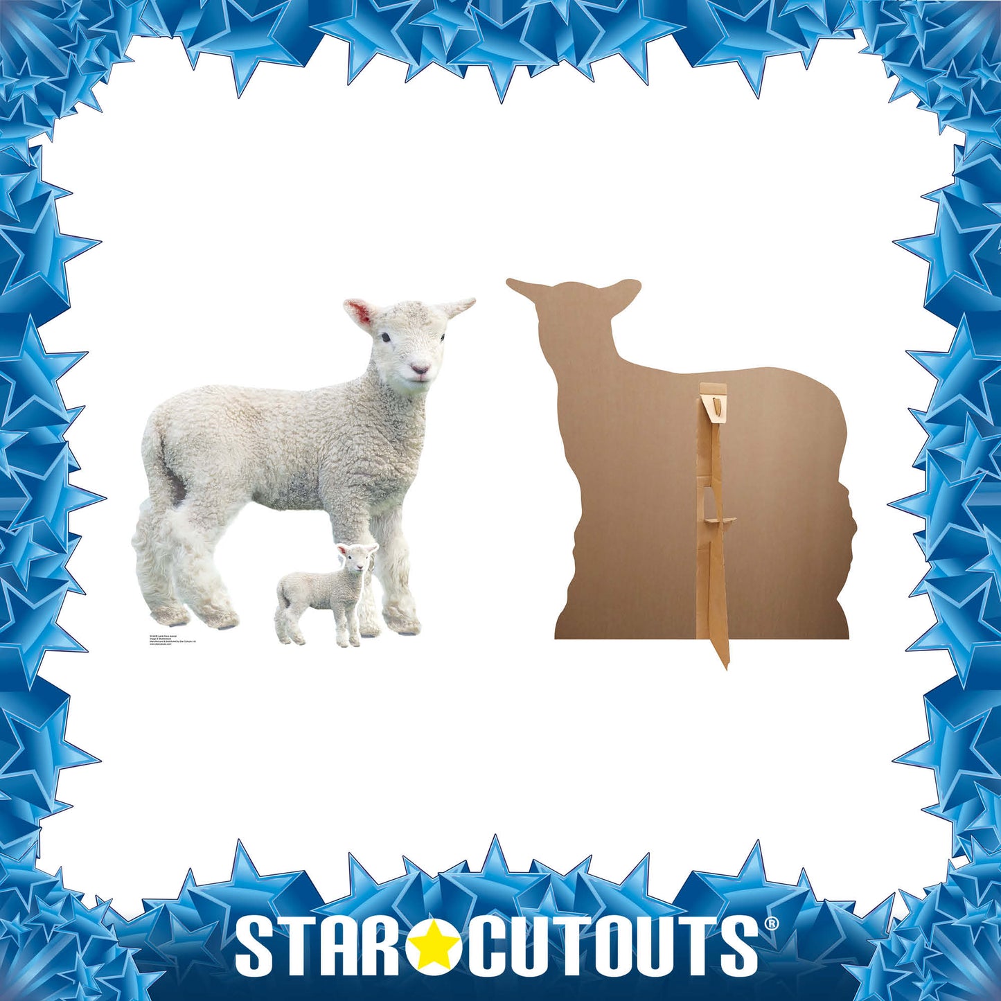 SC4438 Lamb Farm Animal Cardboard Cut Out Height 74cm - mycardboardcutout