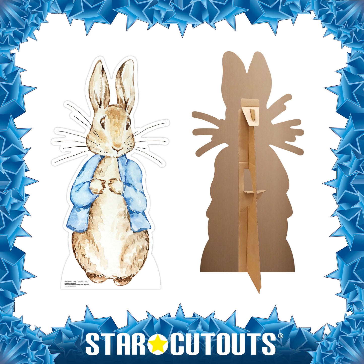 SC4440 Rabbit Blue Jacket Cardboard Cut Out Height 93cm - mycardboardcutout