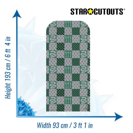 SC4447 Slytherin Hogwarts House Backdrop - Sailboard Harry Potter Cardboard Cut Out Height 193.00cm - mycardboardcutout