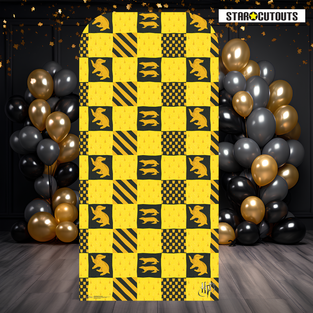 SC4448 Hufflepuff Hogwarts House  Backdrop -  Sailboard Harry Potter Cardboard Cut Out Height 193.00cm