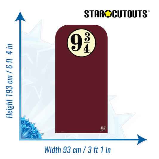 SC4451 Hogwarts Express Platform 9¾  Harry Potter Backdrop - Sailboard Cardboard Cut Out Height 193.00cm - mycardboardcutout