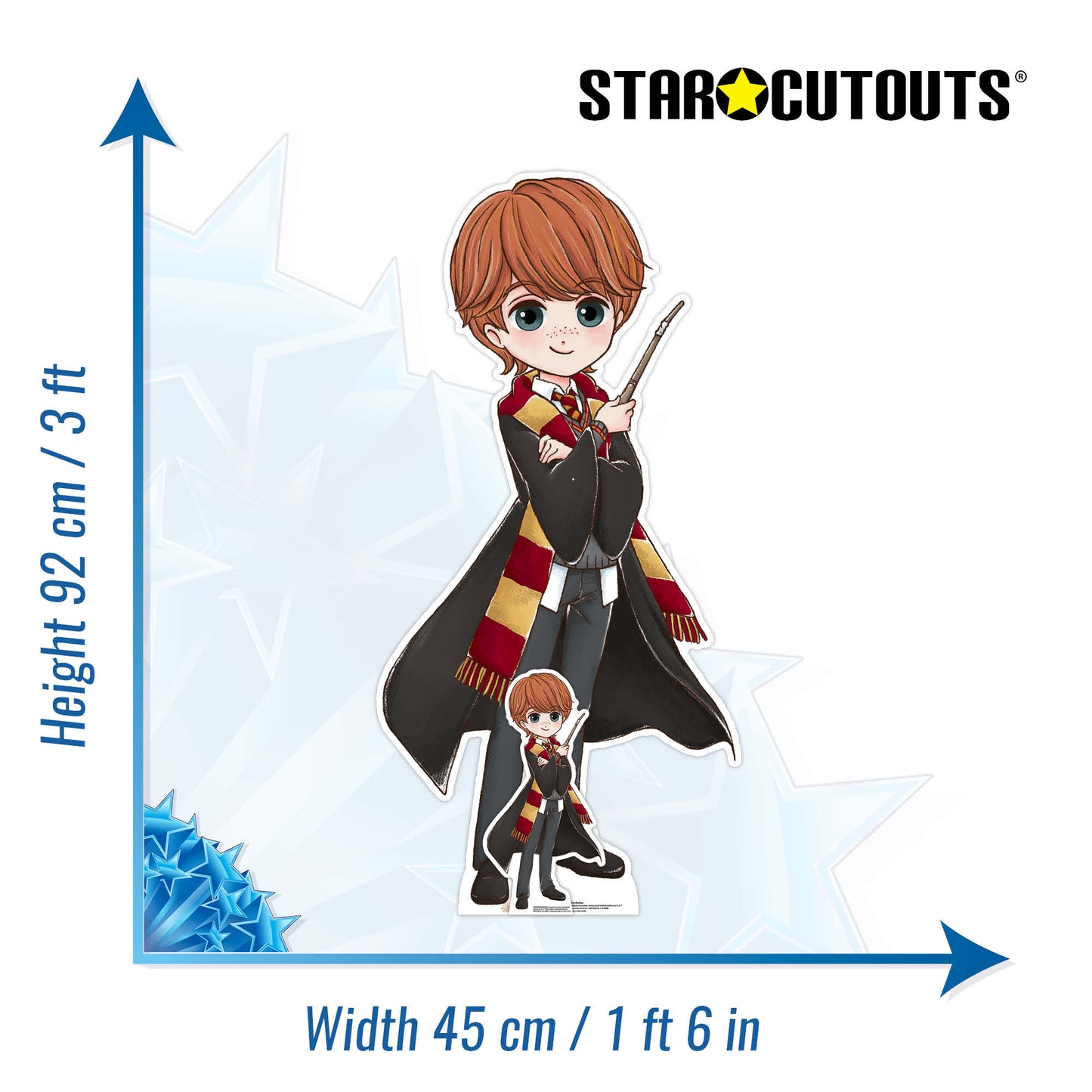 SC4453 Cute Ron Weasley Animated Cardboard Cut Out Height 92cm - mycardboardcutout
