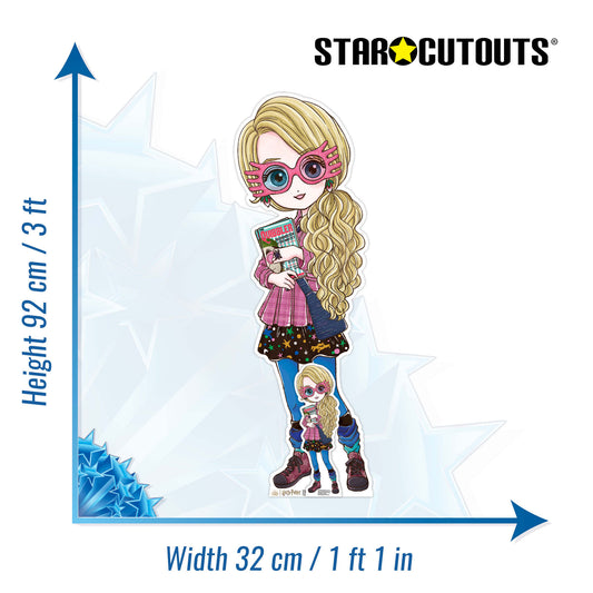 SC4456 Cute Luna Lovegood Animated Cardboard Cut Out Height 92cm - mycardboardcutout