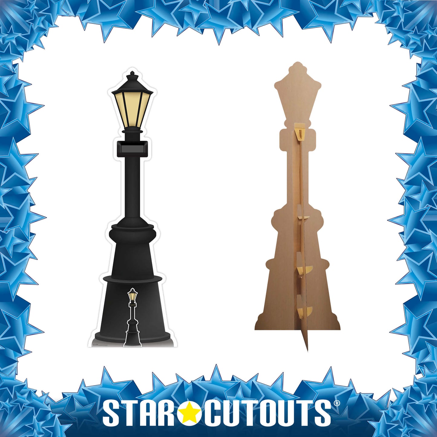 SC4458 Lampost Blank Sign Victorian Era Cardboard Cut Out Height 189cm - mycardboardcutout