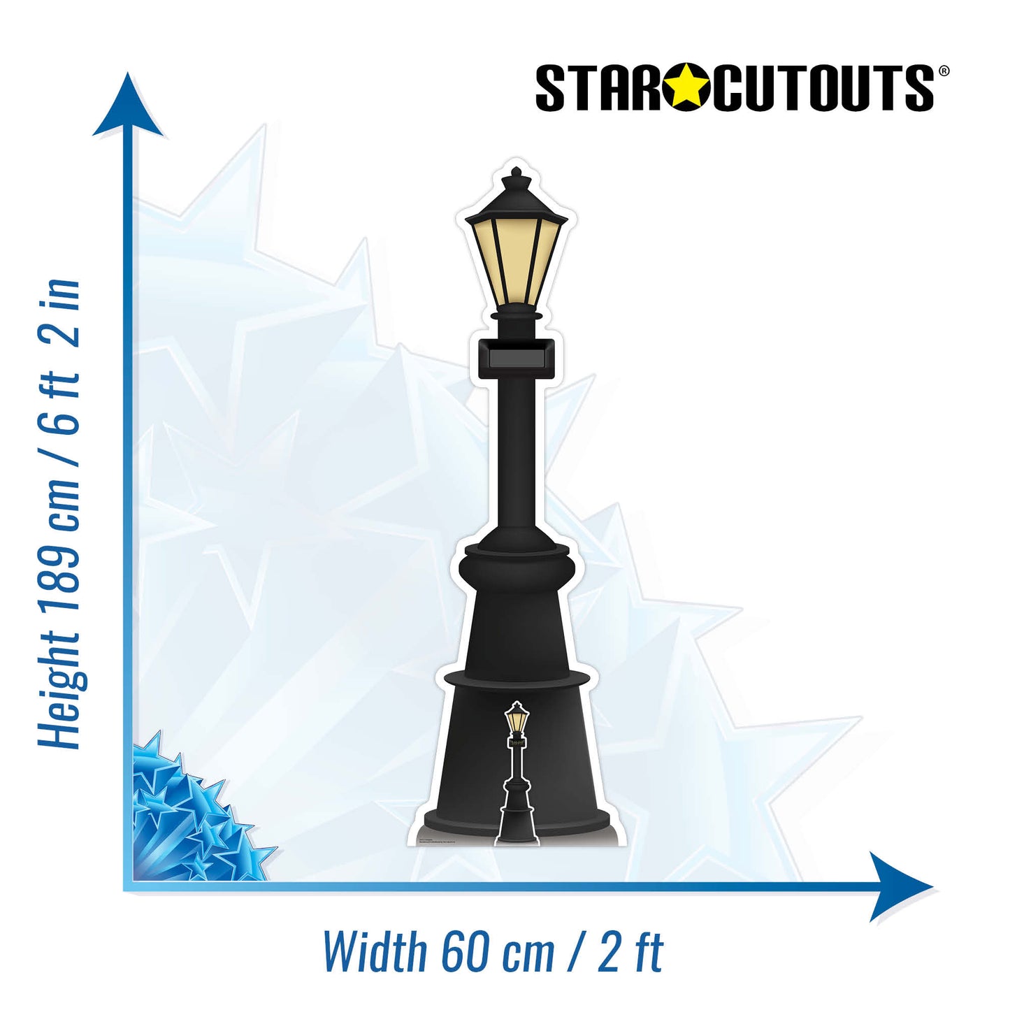 SC4458 Lampost Blank Sign Victorian Era Cardboard Cut Out Height 189cm - mycardboardcutout