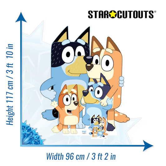 SC4465 Heeler Family Cardboard Cut Out Height 117cm - mycardboardcutout