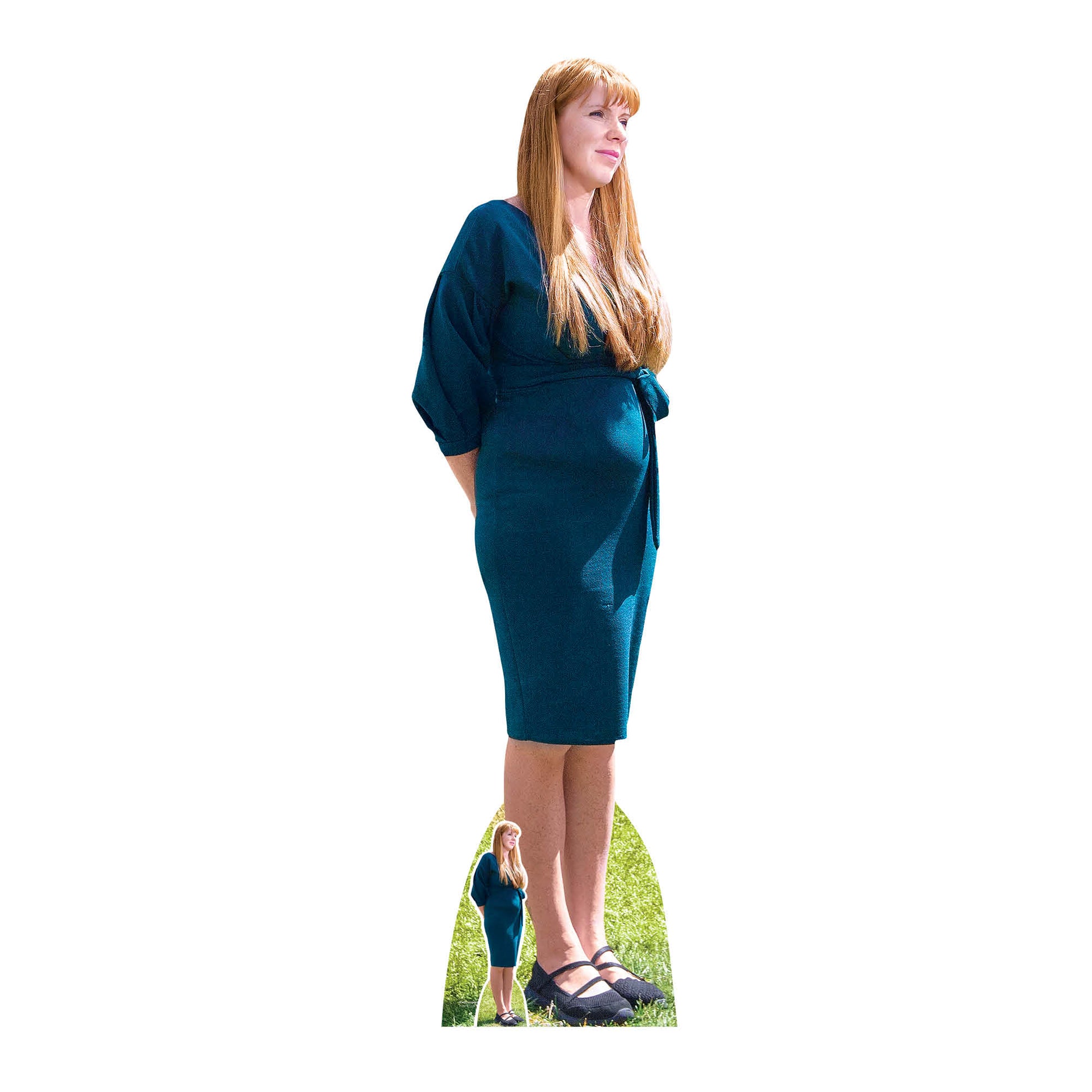 SC4473 Angela Rayner Green Dress Cardboard Cut Out Height 169cm - mycardboardcutout