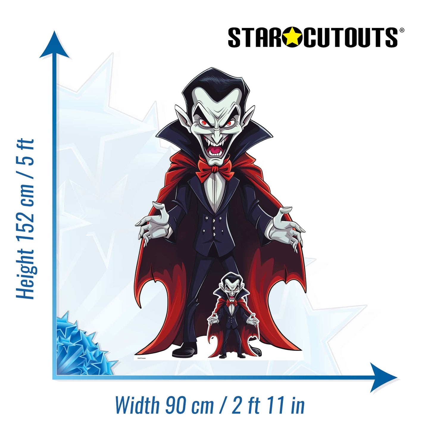 SC4477 Cartoon Vampire Cardboard Cut Out Height 152cm - mycardboardcutout