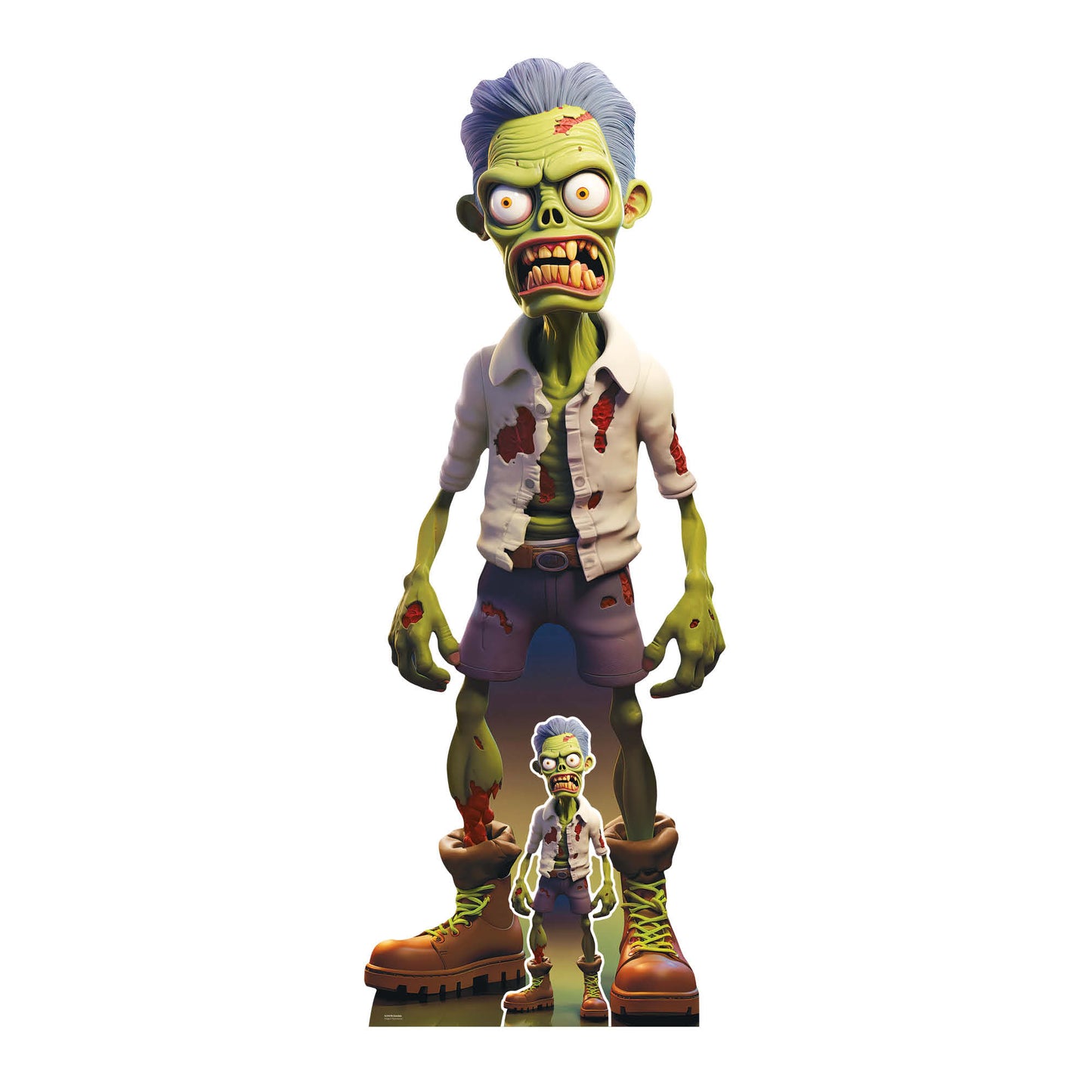 SC4478 Cartoon Zombie Cardboard Cut Out Height 183cm - mycardboardcutout