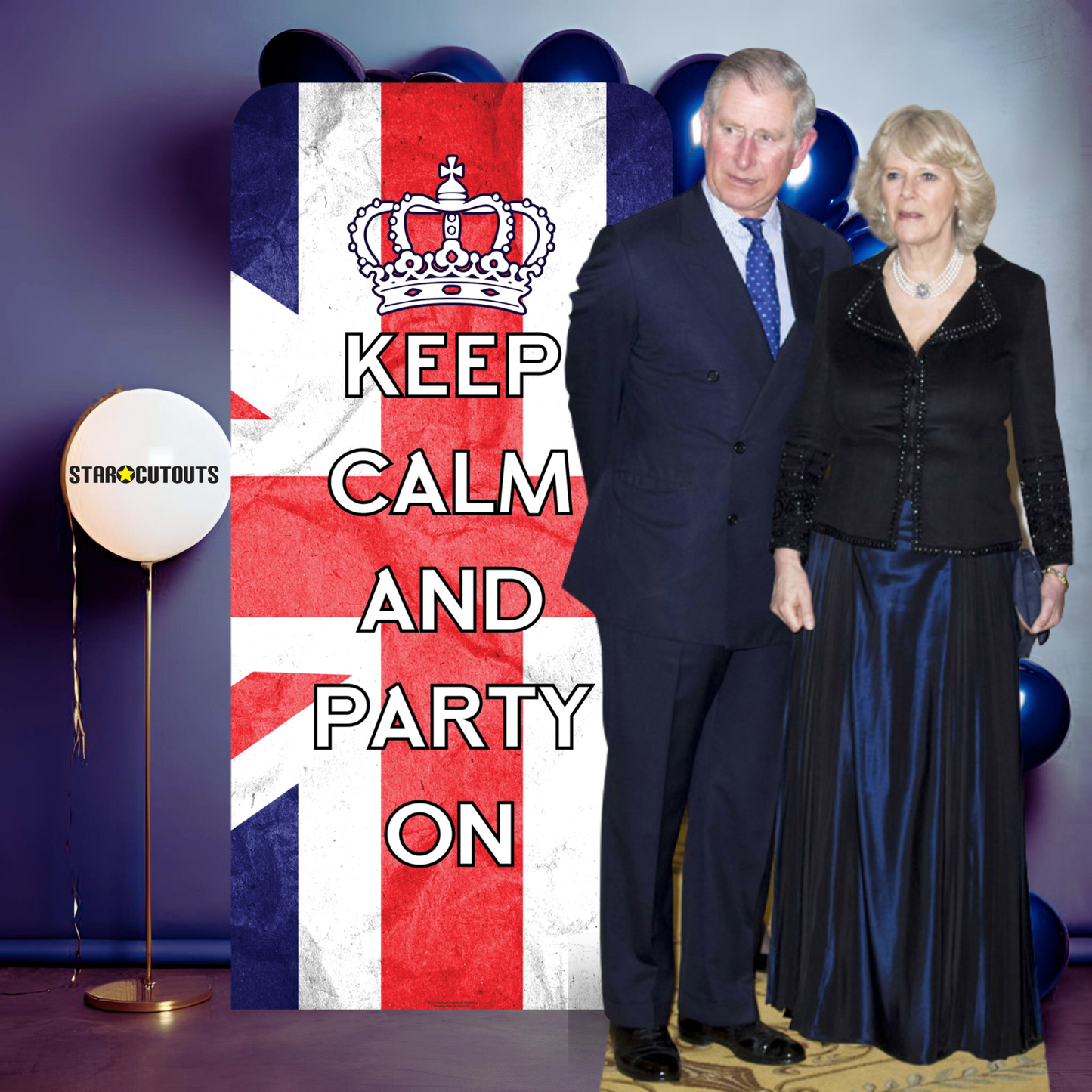 King Charles and Camilla The Queen Consort Cardboard Cutout