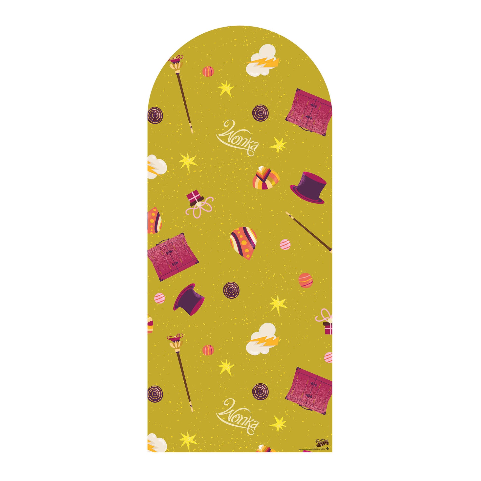 SC4494 Wonka Gobstopper Green & Yellow Backdrop Single Cardboard Cut Out Height 185cm - mycardboardcutout
