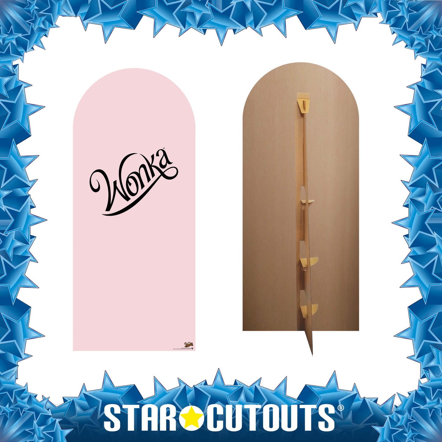 SC4496 Wonka Blush Pink Backdrop Single Cardboard Cut Out Height 185cm - mycardboardcutout