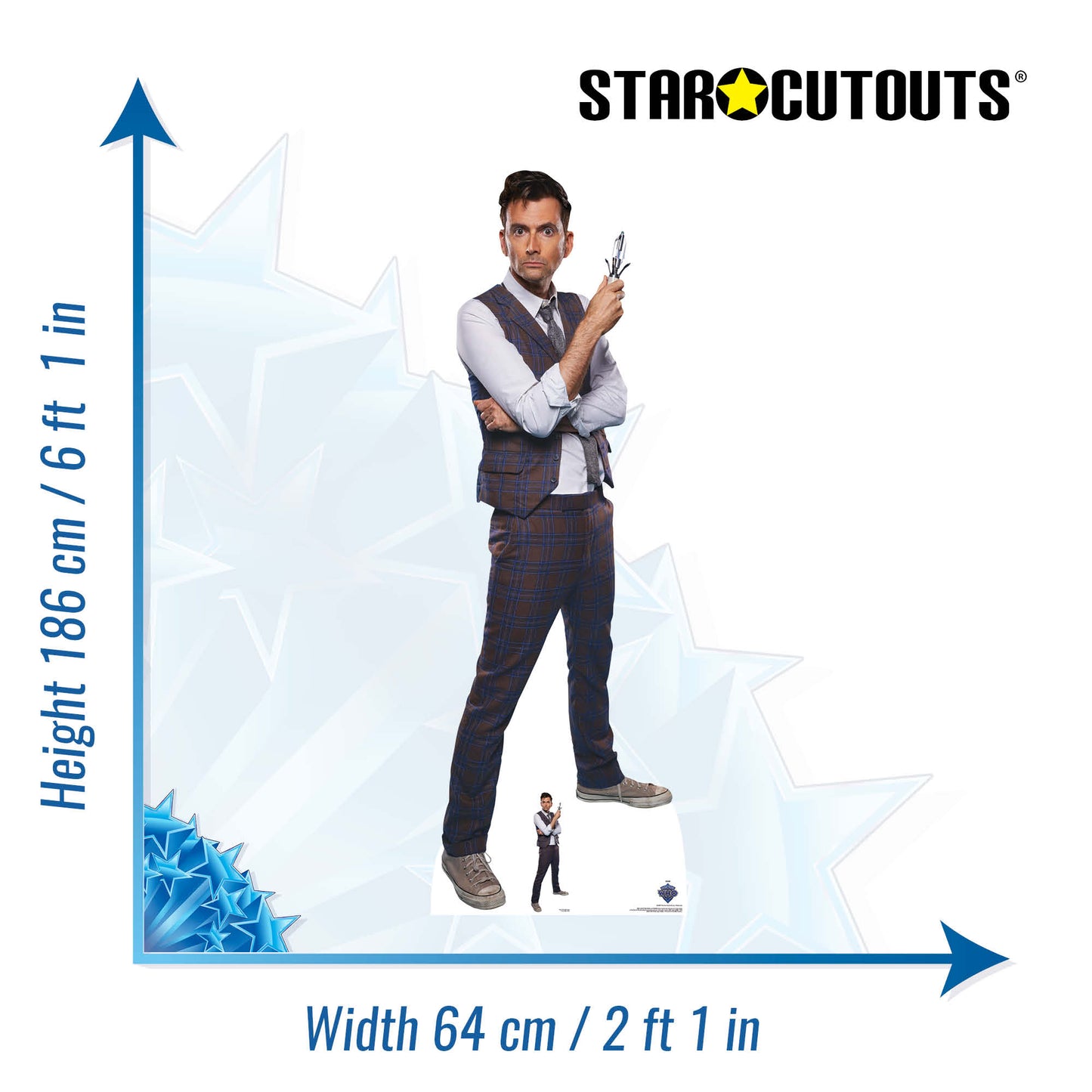 SC4497 14th Doctor Who Waistcoat David Tennant Cardboard Cut Out Height 186cm - mycardboardcutout