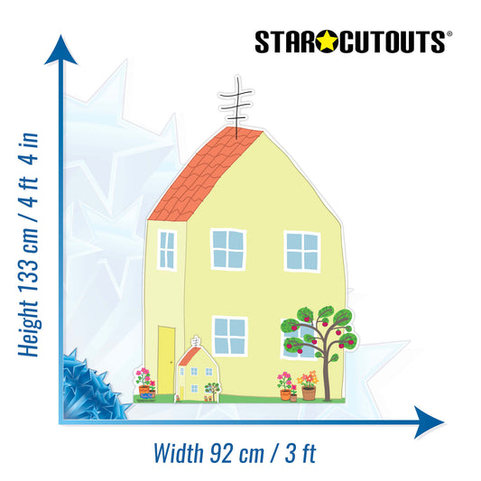 SC4498 Peppa Pig House with Apple Tree Cardboard Cut Out Height 133cm - mycardboardcutout