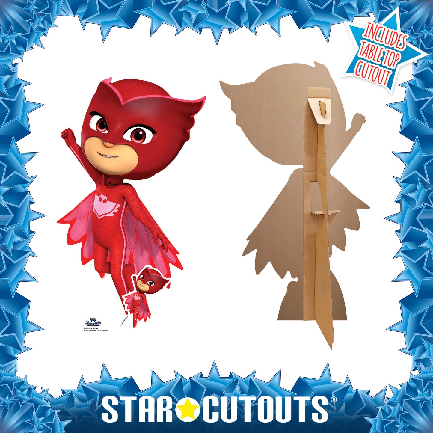 SC4503 PJ Masks Owlette Cardboard Cut Out Height 85cm