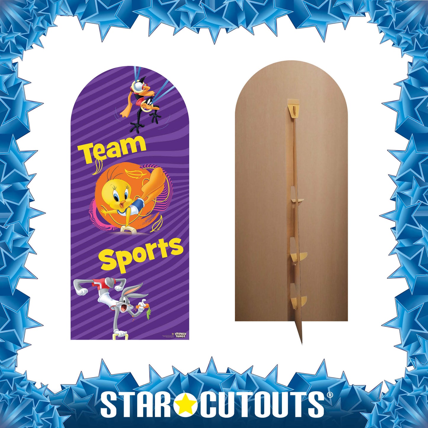 SC4504 Looney Tunes Team Sports Backdrop Single Cardboard Cut Out Height 185cm - mycardboardcutout