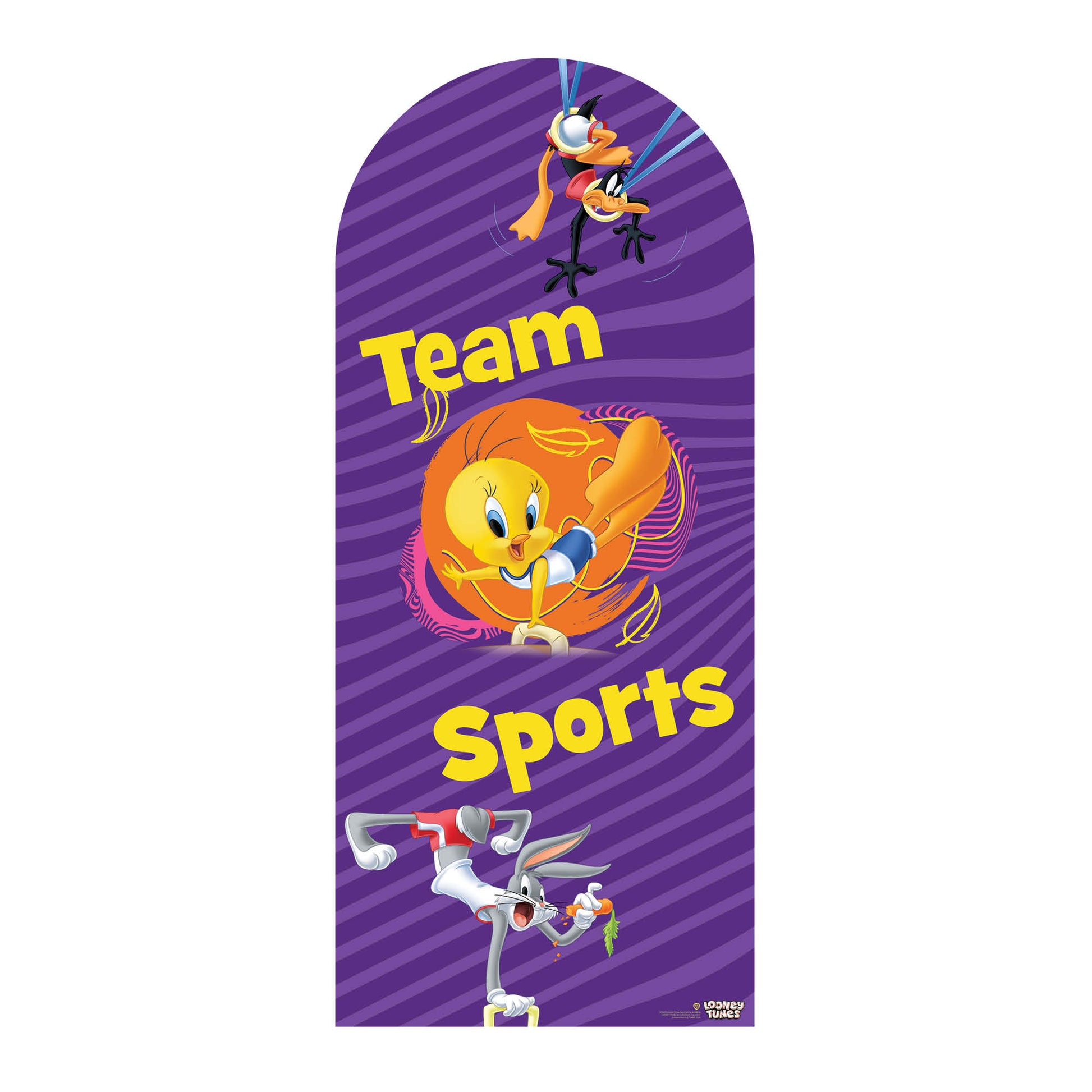 SC4504 Looney Tunes Team Sports Backdrop Single Cardboard Cut Out Height 185cm - mycardboardcutout