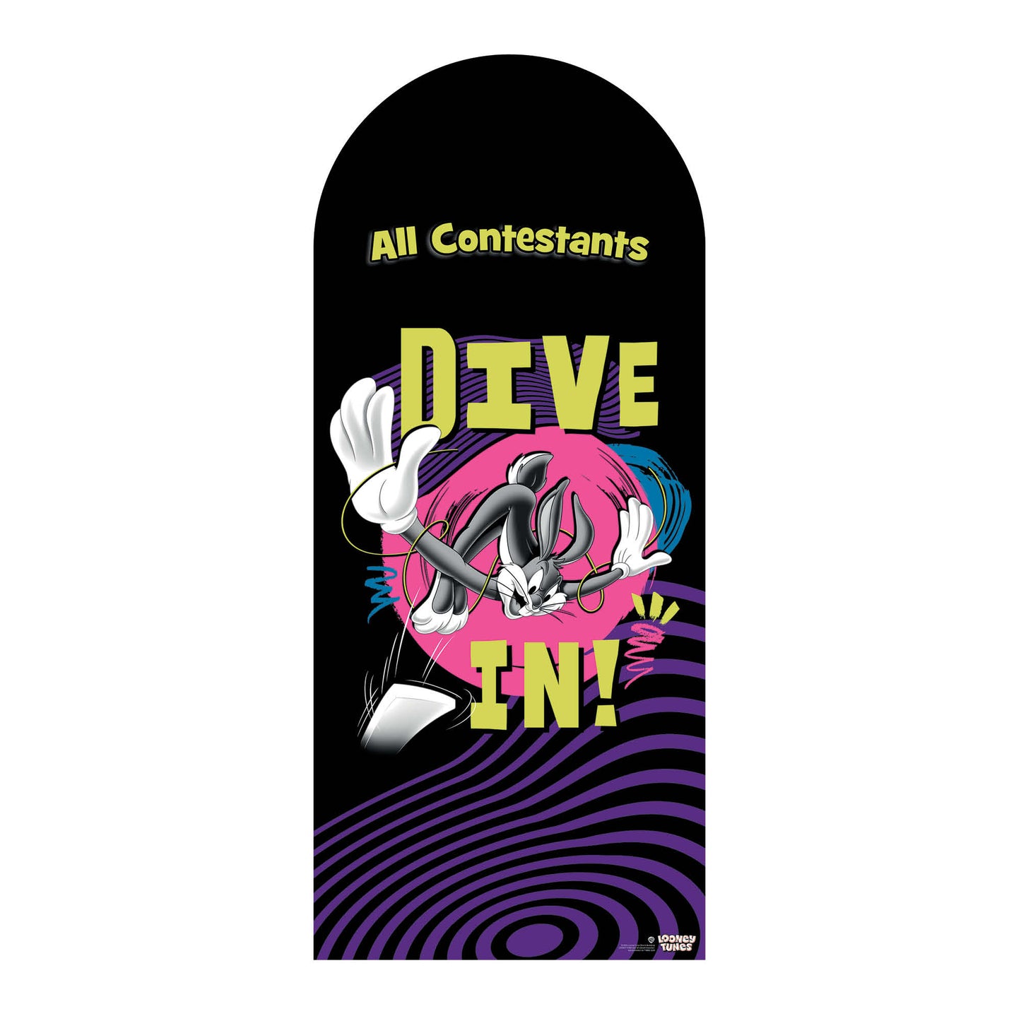 SC4505 Looney Tunes Dive In Swimming Backdrop Single Cardboard Cut Out Height 185cm - mycardboardcutout