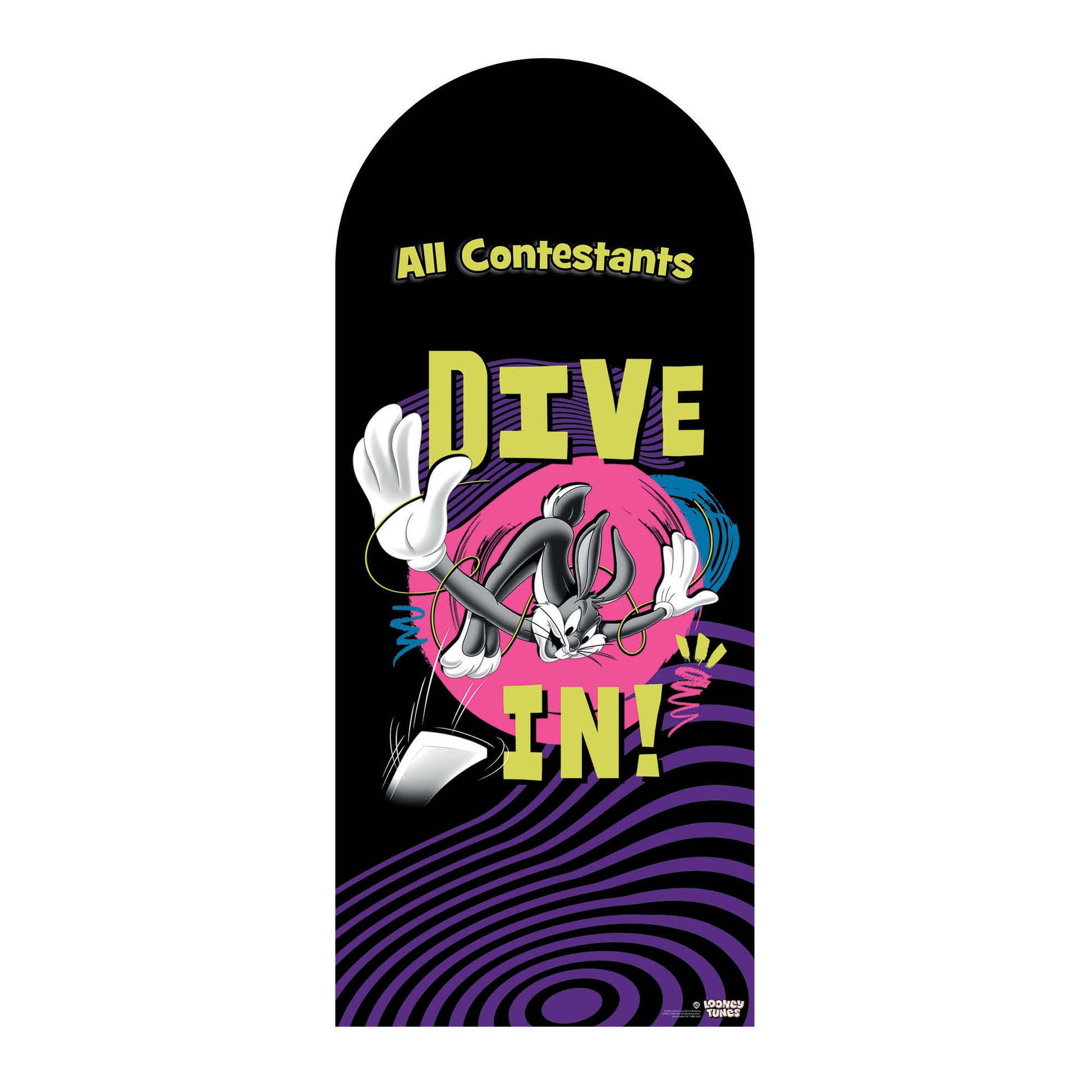 SC4505 Looney Tunes Dive In Swimming Backdrop Single Cardboard Cut Out Height 185cm - mycardboardcutout