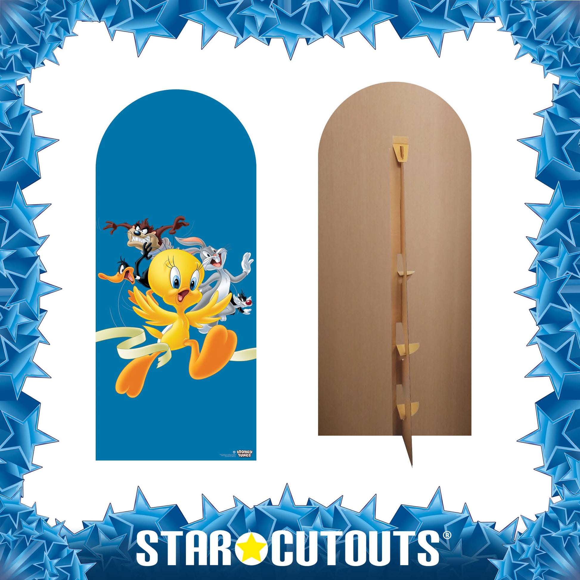 SC4507 Looney Tunes Finish Line Athletics Backdrop Single Cardboard Cut Out Height 185cm - mycardboardcutout