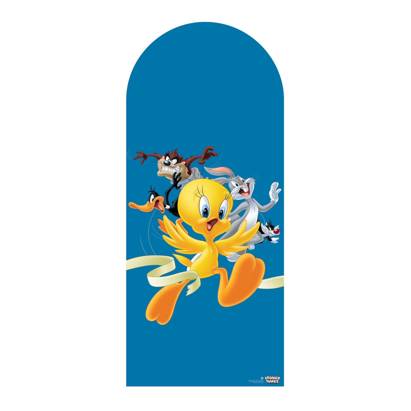 SC4507 Looney Tunes Finish Line Athletics Backdrop Single Cardboard Cut Out Height 185cm - mycardboardcutout