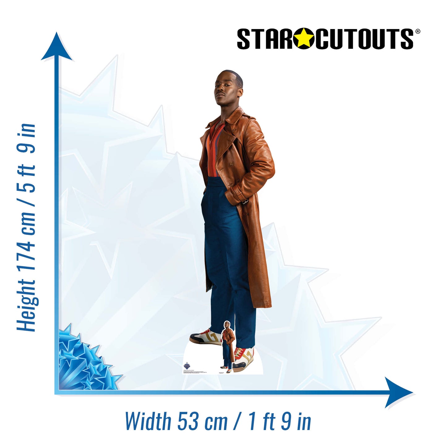 SC4508 Ncuti Gatwa as The Fifteenth Doctor - Doctor Who - Side Glance Variant Cardboard Cut Out Height 174cm - mycardboardcutout