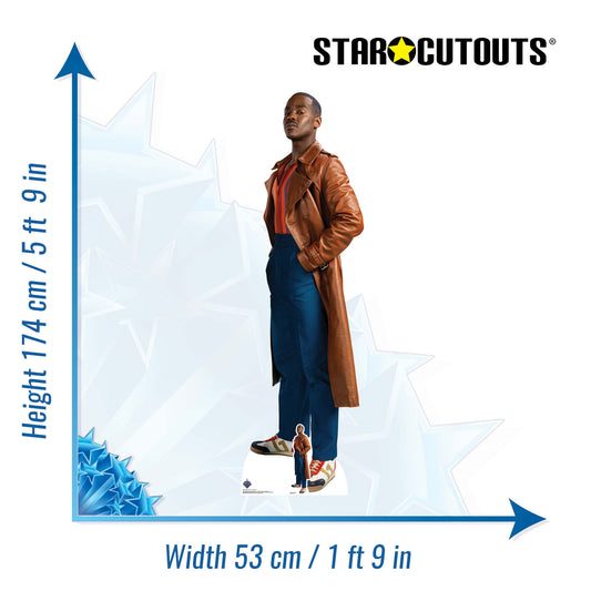 SC4508 Ncuti Gatwa as The Fifteenth Doctor - Doctor Who - Side Glance Variant Cardboard Cut Out Height 174cm - mycardboardcutout