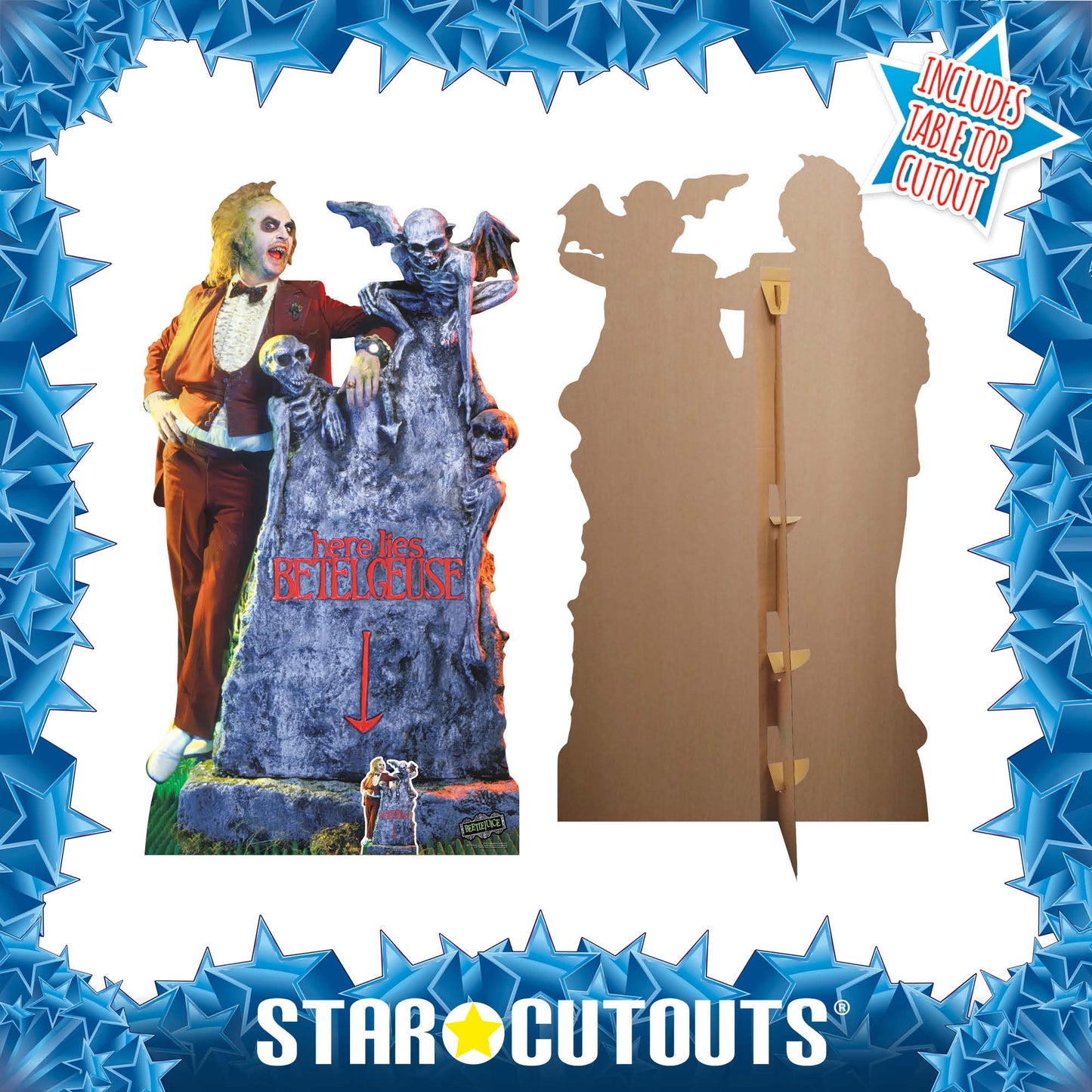 SC4512 Beetlejuice Michael Keaton with Tombstone Cardboard Cut Out Height 182.00cm - mycardboardcutout